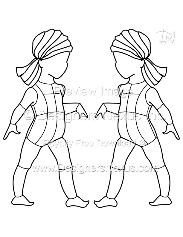 001 side view, toddlers' fashion croqui template with garment style lines